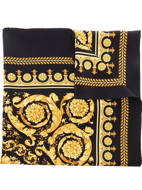 versace barocco print scarf|Versace silk scarf women.